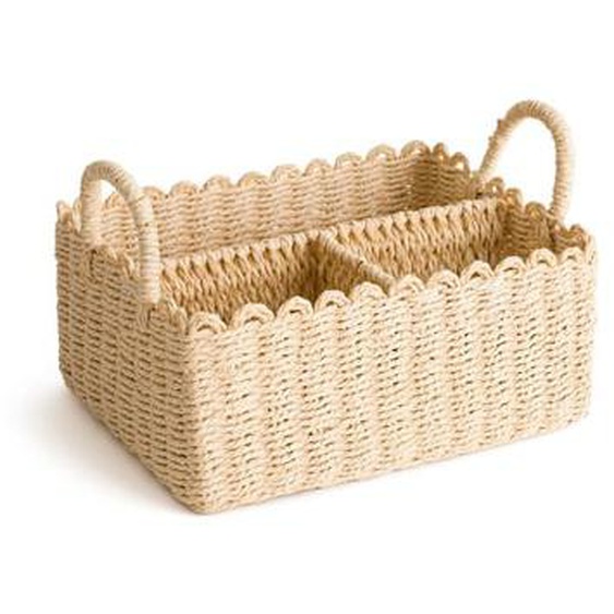 Panier multirangement en papier tressé, Petalia