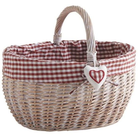 Panier - Noname - Teinté - Osier - Coton - 42x33x23-35 cm