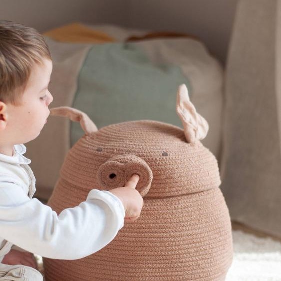 Panier Peggy Le Cochon Rose