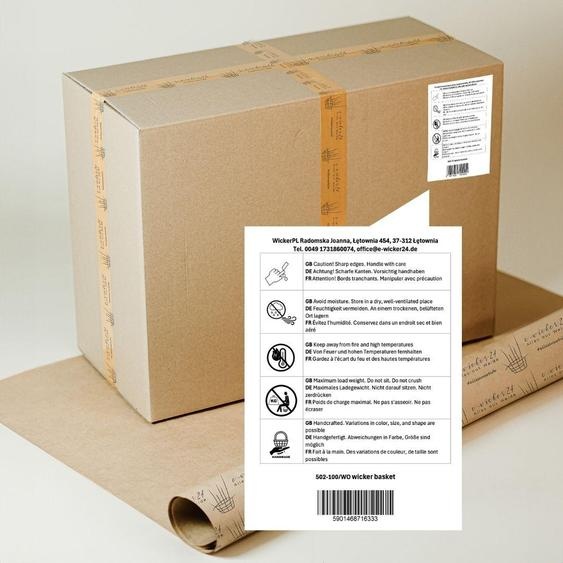 Panier pour chien en osier ovale 100X75 H27 CM