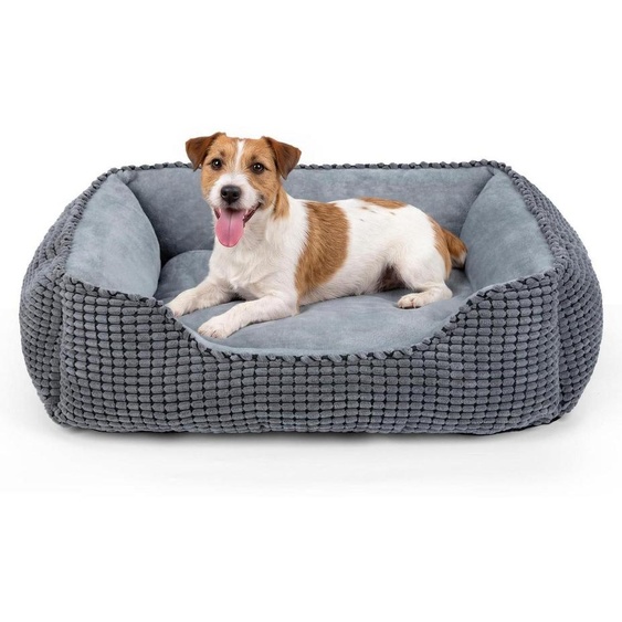 Panier pour chien, lavable, gris, 63x53x20 cm
