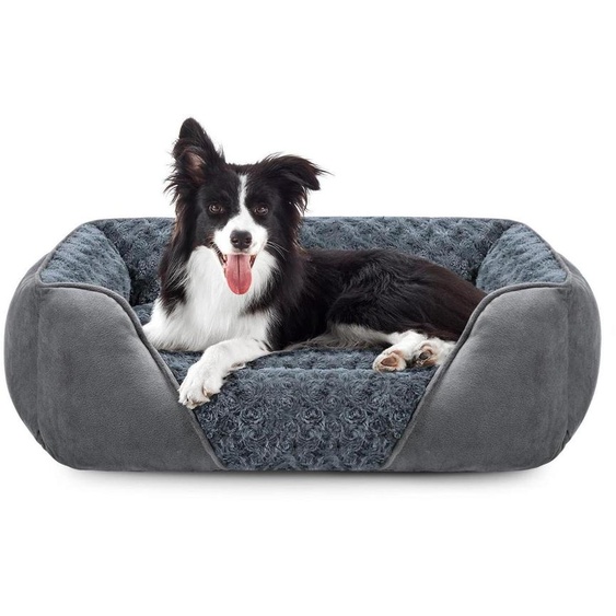 Panier pour chien, lavable, gris, dimensions 76x61x23 cm, pour chiens de taille moyenne