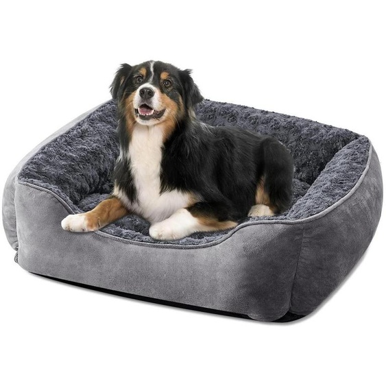 Panier pour chien, lavable, gris, taille XXL, 106x80x23 cm