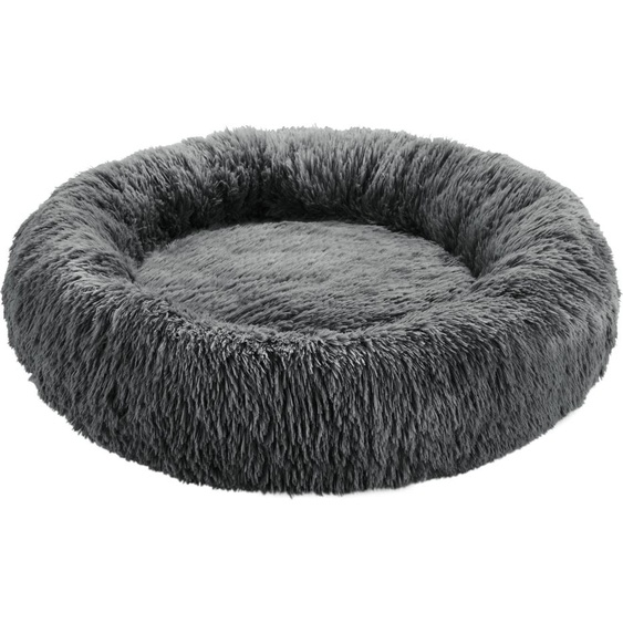 Panier pour chien Maja avec rembourrage épais et maille peluche longue - Ø 60 cm