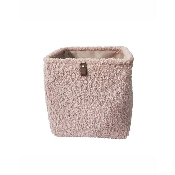 Panier Rangement Carré En Bouclette Sherpa -