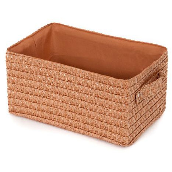 Panier tressé Lilou blush 25x15x12cm