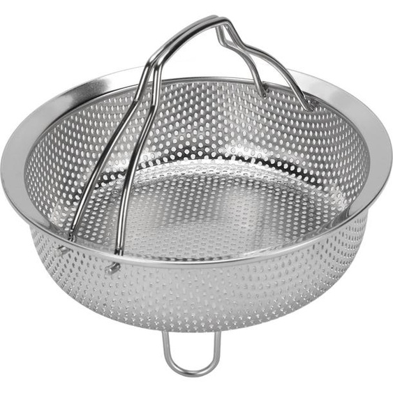 Panier vapeur avec poignée rabattable, acier inoxydable 304, tamis multifonctionnel pour cuiseur à riz électrique, 22 cm