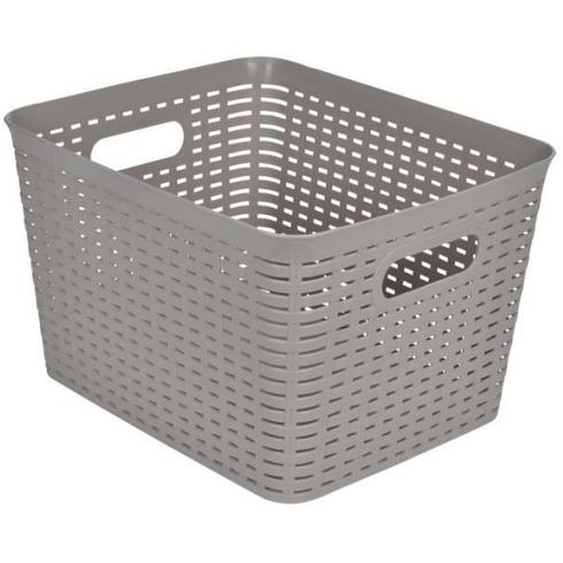 Panière à Linge - PARIS PRIX - Taupe - 23L - Plastique - Rectangulaire