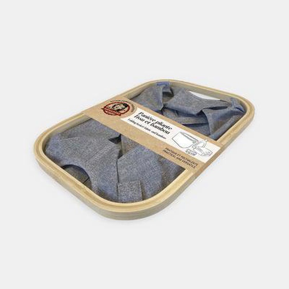 Panière tissu et bambou pliante - 38 x 26 x 23 cm
