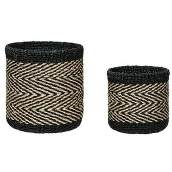Paniers Criss Cross  en abaca , set de 2
