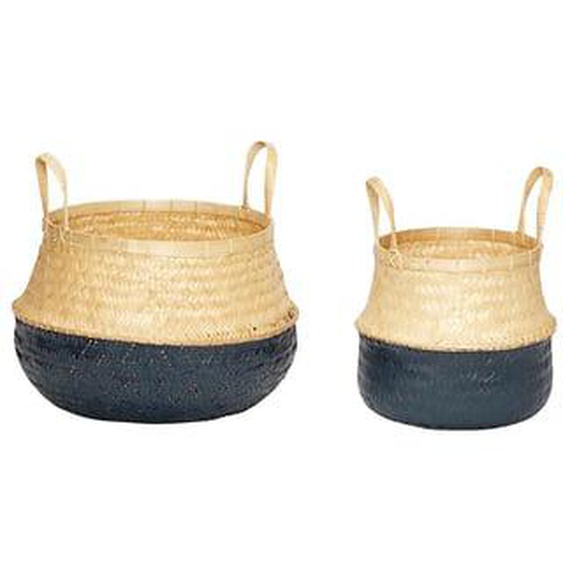 Paniers Daze  en bambou et rotin , set de 2