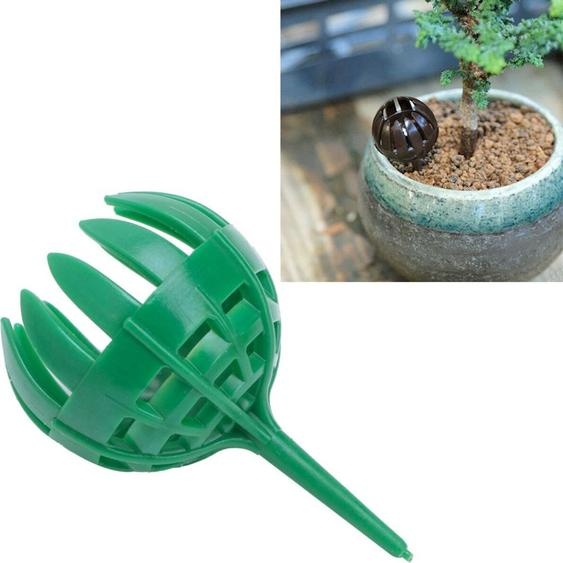 Paniers dengrais pour bonsaïs avec crampons, paquet de 10 boîtes dengrais, couleur:vert