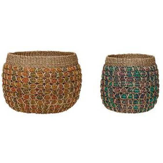 Paniers Twist  en abaca , set de 2