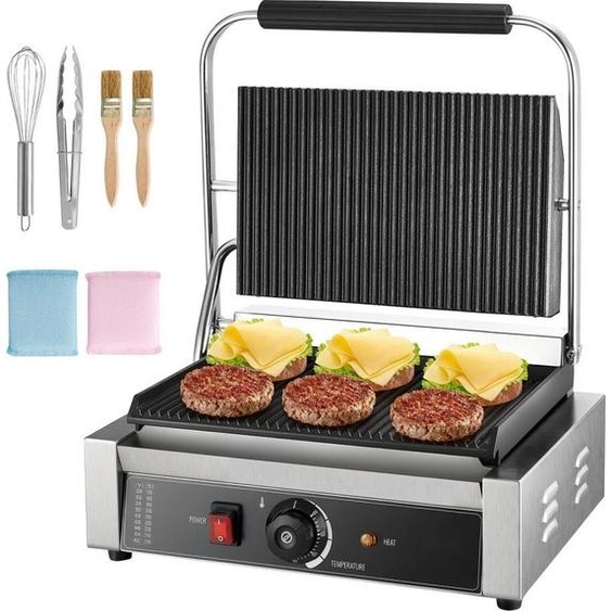 Panini Grill Professionnel Sandwichmaker - plaque de cuisson 34x23cm - paninimaker commercial - gril à sandwichs haute performance