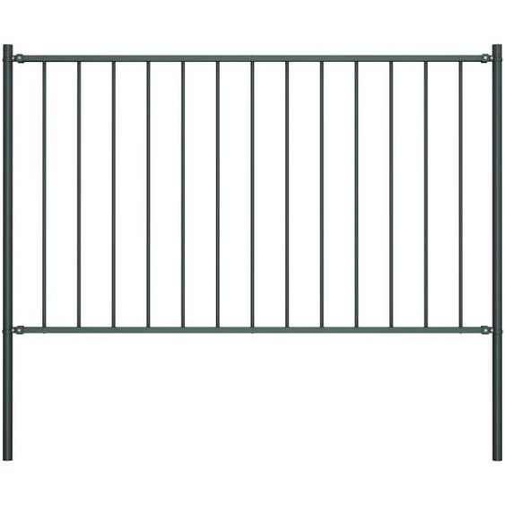 Panneau clôture poteau Acier enduit poudre 1,7x1,25m Anthracite