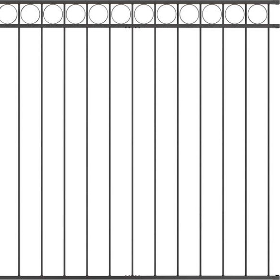 Panneau de clôture ASSEN gris 170 x 120 cm en acier