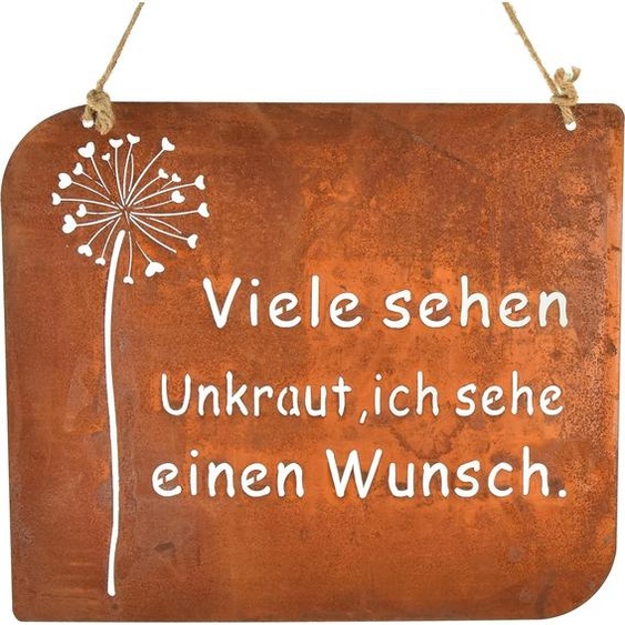 Panneau Déco Métal Proverbe Vintage Pissenlit Décoration Jardin Idée Cadeau