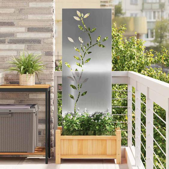 Panneau décoratif de jardin Argent 50 x 140 cm Acier galvanisé