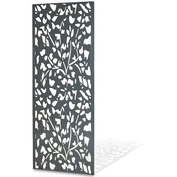 Panneau Décoratif extérieur en Métal 160 x 60 cm - Claustra de jardin/Brise vue - Gris anthracite