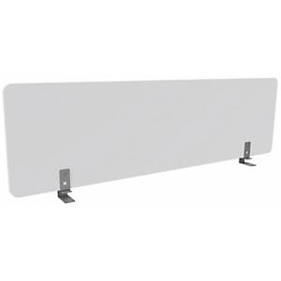 Panneau-Ecran séparateur pour bureau Individuel L. 140 x h. 40 cm - Blanc fixations Aluminium