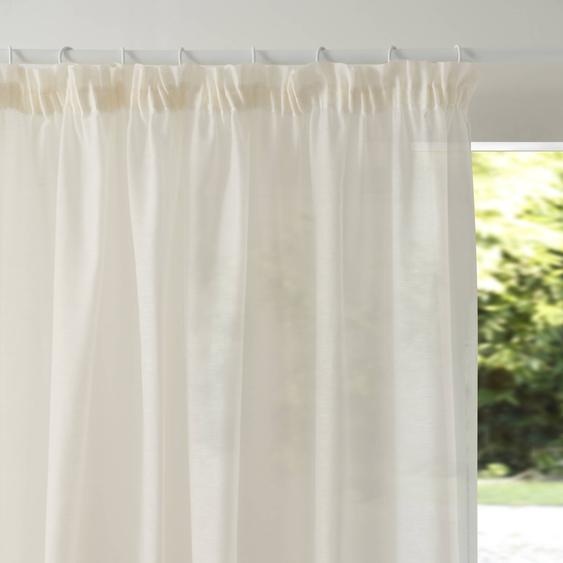 Panneau lin polyester base Cornely finition galon fronceur - Panneau : Largeur 240 X Hauteur 180cm - Écru - Colombine