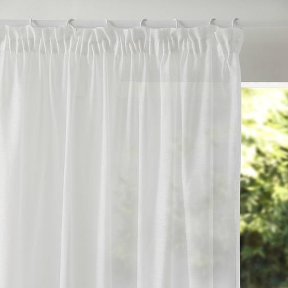 Panneau lin polyester base Cornely finition galon fronceur - Panneau : Largeur 420 X Hauteur 240cm - Blanc - Colombine