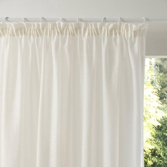 Panneau lin polyester base plombée finition galon fronceur - Panneau : Largeur 240 X Hauteur 240cm - Beige - Colombine