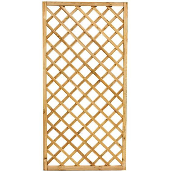 Panneau quadrille rectangulaire en bois de pin impregne 90x180 cm pour terrasse de jardin