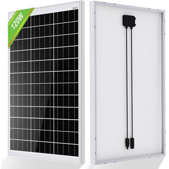 Panneau solaire mono 120W 12V Solarpanel Charge de la batterie de classe pour Caravan Boat Home hors reseau - Eco-worthy