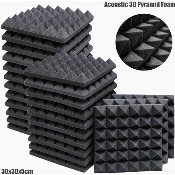 Panneaux de mousse acoustique pour Studio, 30x30x5cm, 6 pièces, traitement disolation phonique, Coussin disolation phonique