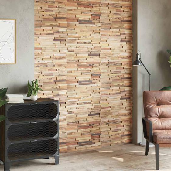Panneaux de revêtement mural 10 pcs 1,03m² Bois de teck recyclé