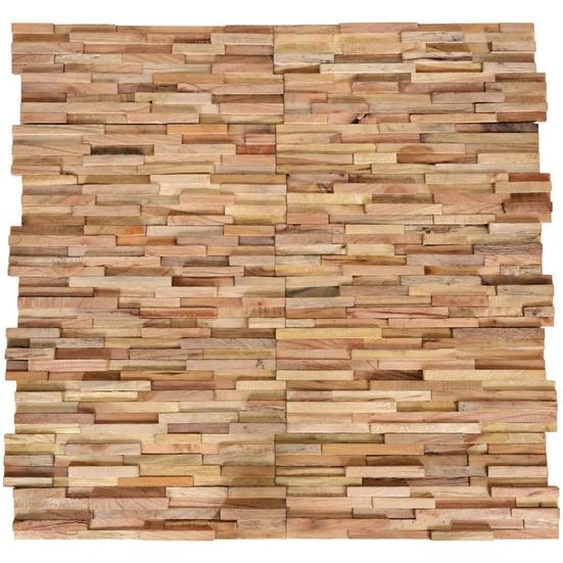 Panneaux de revêtement mural 3D 10 pcs 1,08 m² Bois de teck