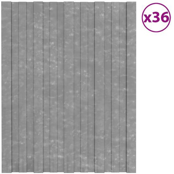 Panneaux de toiture 36 pcs Acier galvanisé Argenté 60x45 cm
