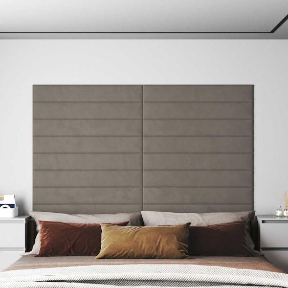 Panneaux muraux 12 pcs Gris clair 90x15 cm Velours 1,62 m²