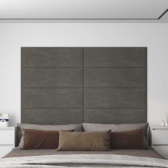 Panneaux muraux 12 pcs Gris foncé 90x30 cm Velours 3,24 m²