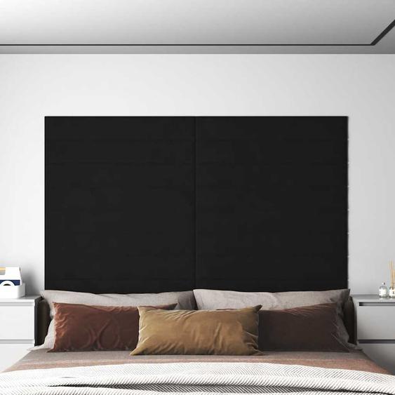 Panneaux muraux 12 pcs Noir 90x15 cm Velours 1,62 m²