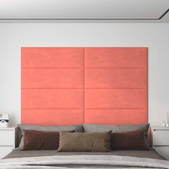 Panneaux muraux 12 pcs Rose 90x30 cm Velours 3,24 m²