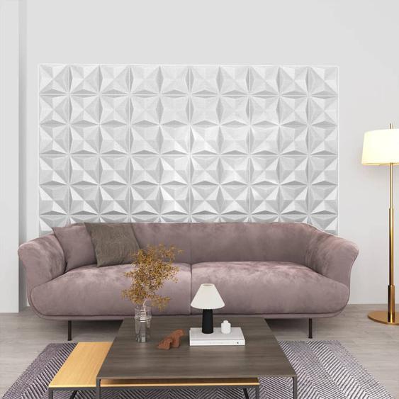 Panneaux muraux 3D 48 pcs 50x50 cm blanc origami 12 m²