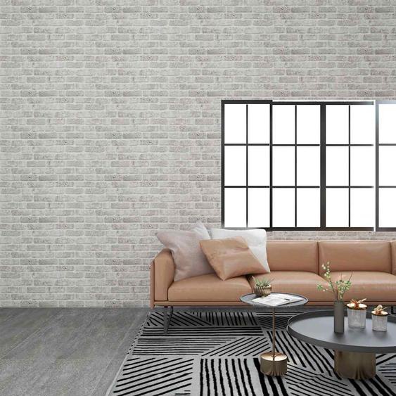 Panneaux muraux 3D design de brique gris clair 10 pcs EPS