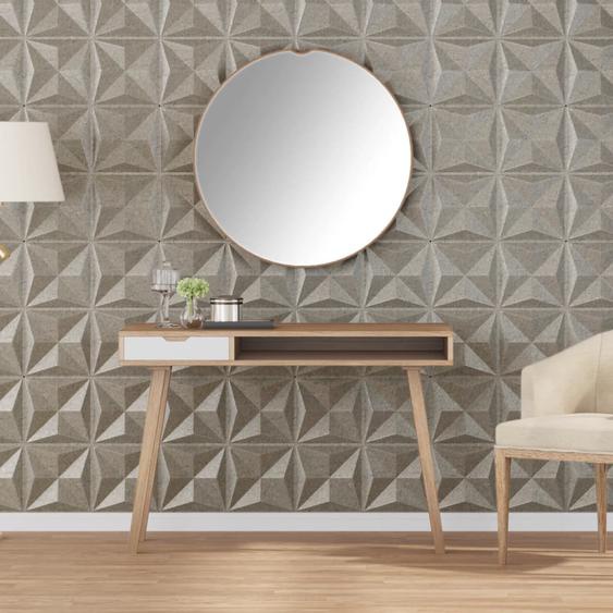 Panneaux muraux 48 pcs béton 50x50 cm XPS 12 m² origami