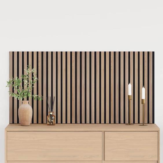 Panneaux muraux acoustiques 2pcs lattes 60,5x60cm placage chêne