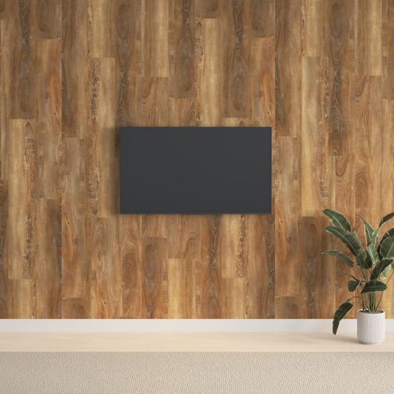 Panneaux muraux Aspect bois Marron PVC 2,06 m²