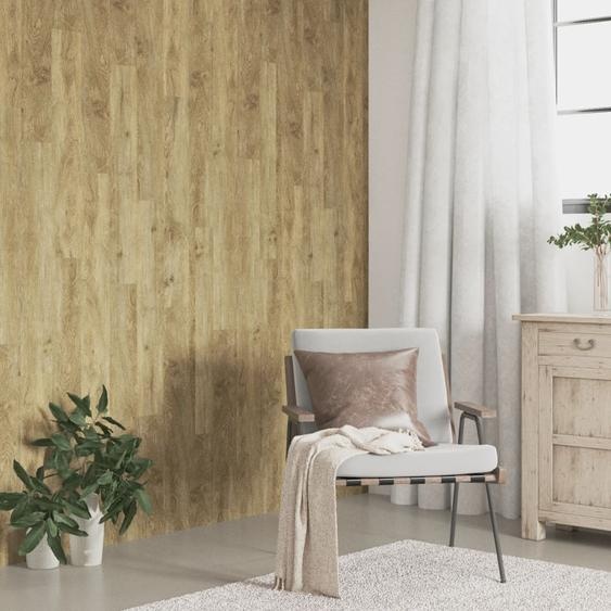 Panneaux muraux Aspect bois Marron PVC 4,12 m²