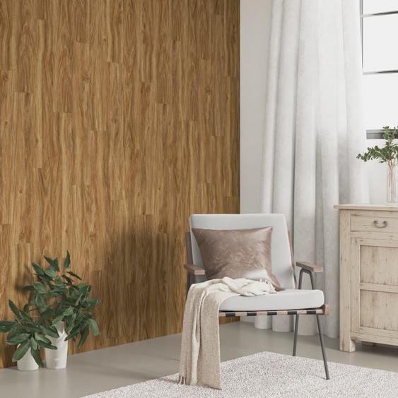 Panneaux muraux Aspect bois Marron PVC 4,12 m²