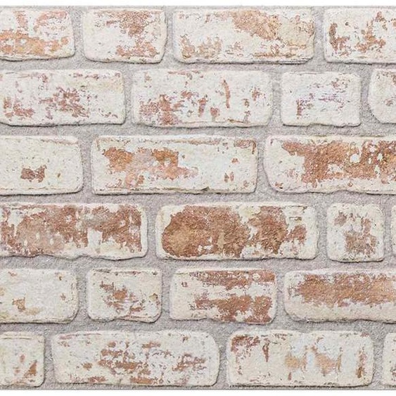 Panneaux muraux vidaXL, lot de 10, rouge et blanc, 100 x 50 cm, mousse EPS