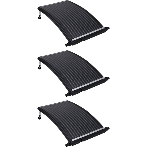 Panneaux solaires courbes pour piscine 3 pcs 110x65 cm