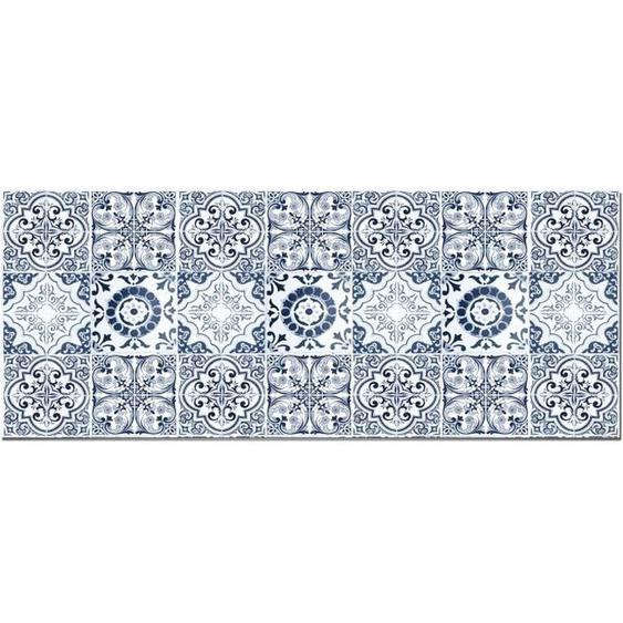 Panorama Crédence Adhésive Cuisine Hydraulique Bleu 40x100 cm - Crédence Adhésive pour Cuisine - Protege Mur Cuisine
