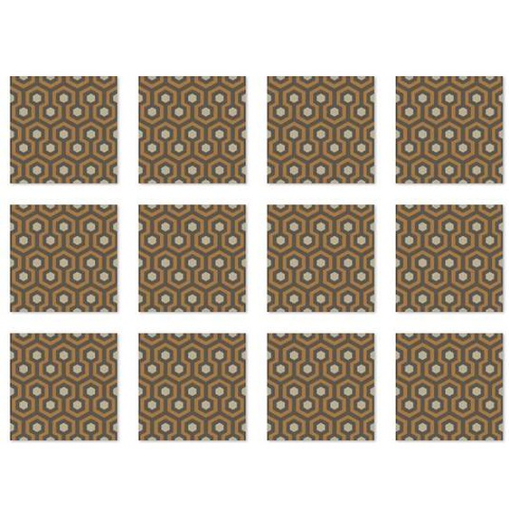 Panorama Stickers Carrelage Adhésif Cuisine 48 Pièces de 15x15cm The Shinig Orange - Autocollant adhésif en Vinyle pour Carreaux