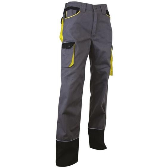 Pantalon de travail LMA sechoir taille 38 tricolore gris/noir/jaune zéro métal avec passepoils rétroréfléchissants