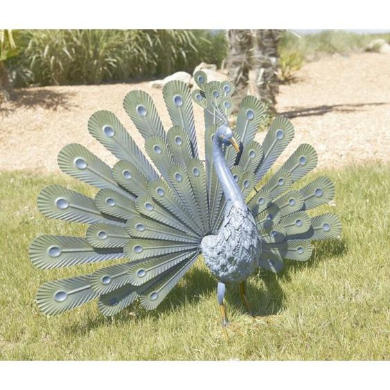 Paon en métal peacock 80 x 50 cm